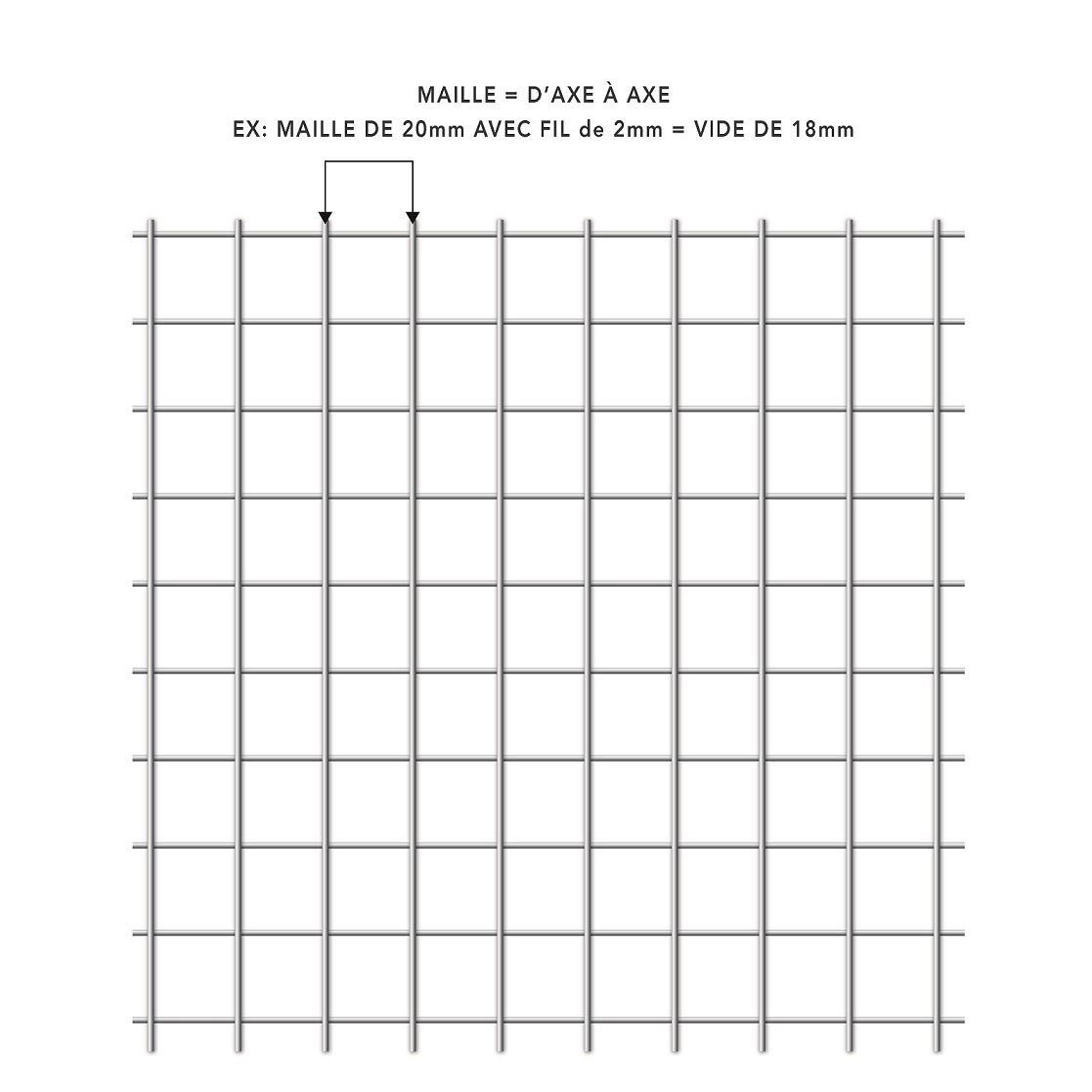 Illustration de GRILLAGE SOUDE 20 x 20